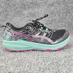 Asics Fuji Lite 2 Women's Size 10.5 Black Fuchsia Red Trail‎ Running Shoes